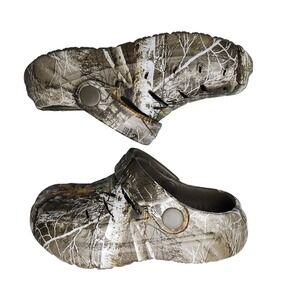 Rugged Shark Comfort Eva Clogs Kids Size 7 Multi Camouflage Waterproof Slip On